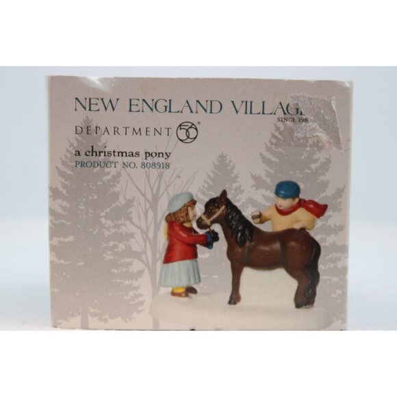 Dept 56 New England Village - A Christmas Pony - Picture 1 of 5